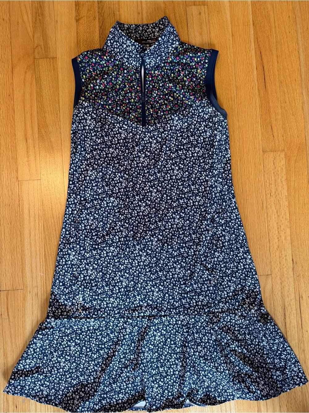 Ralph Lauren Navy Floral Sleeveless Active Dress